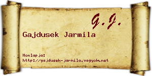 Gajdusek Jarmila névjegykártya